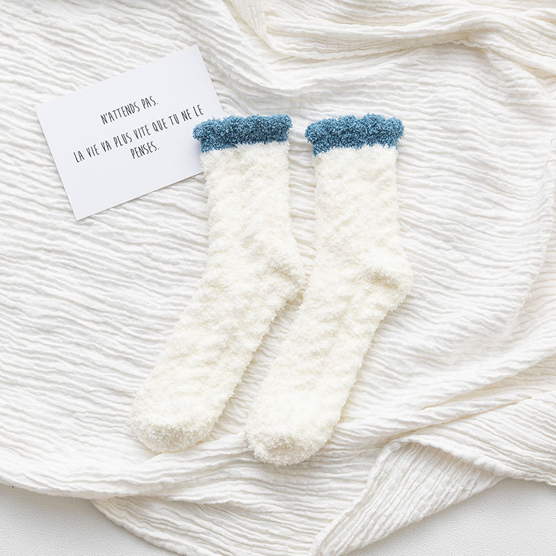 Adult Female Adult Socks Winter Socks Autumn Winter Coral Velvet Socks Plus Velvet Thick Warm Socks Floor Socks Wholesale Fluffy Fuzzy Socks